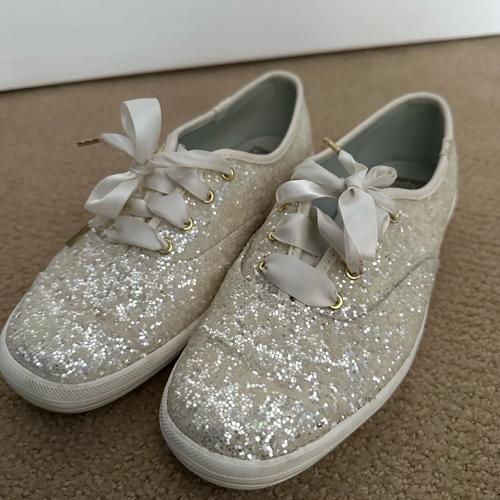Keds x Kate Spade Sparkly Cream Sneakers